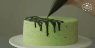 蛋糕淋面過程