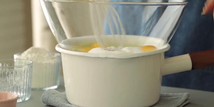 融合雞蛋液過程